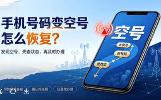 手机号码变空号怎么恢复?掌握这些方法,及时挽回号码 手机号码变空号怎么恢复?掌握这些方法,及时挽回号码