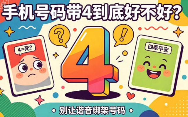 手机号码带 "4" 到底好不好?为什么大家都忌讳它 手机号码带 "4" 到底好不好?为什么大家都忌讳它