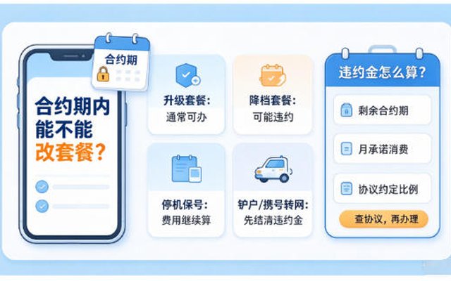 合约期内手机号,改套餐、停机、销户、携号转网怎么办理?违约金须知 合约期内手机号,改套餐、停机、销户、携号转网怎么办理?违约金须知