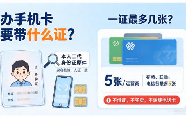 办理手机号需要哪些证件，一证名下最多能办几张电话卡？