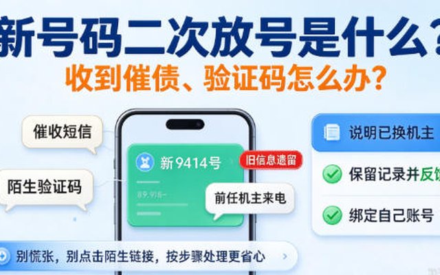手机号码“二次放号” 是什么?新号收到催债、验证码、前任机主消息怎么办? 手机号码“二次放号” 是什么?新号收到催债、验证码、前任机主消息怎么办?
