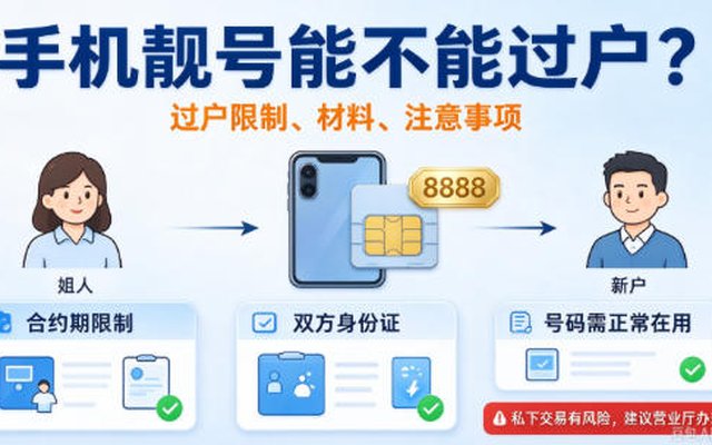 手机靓号能不能过户?过户有什么限制、需要什么材料? 手机靓号能不能过户?过户有什么限制、需要什么材料?
