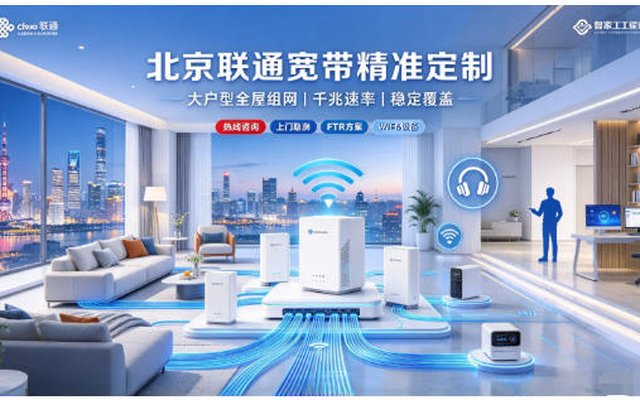 精准定制全屋组网 北京联通宽带高效解决大户型用网难题