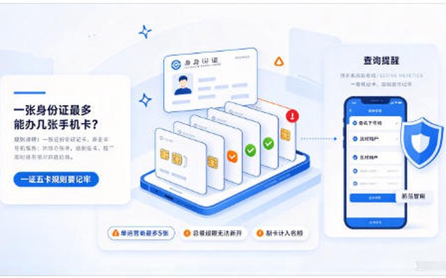 一张身份证最多能办几张手机卡?办卡规则一次性讲清 一张身份证最多能办几张手机卡?办卡规则一次性讲清