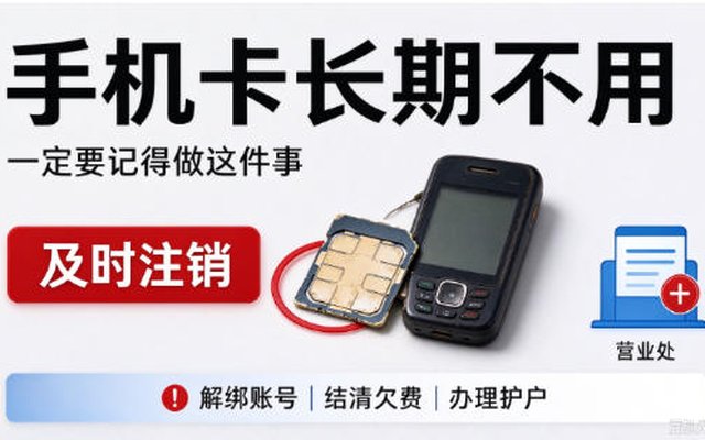 手机卡长期不用,一定要记得做这件事 手机卡长期不用,一定要记得做这件事