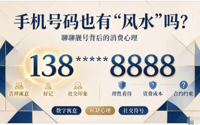 手机号码也有 “风水” 吗?聊聊靓号背后的消费心理 手机号码也有 “风水” 吗?聊聊靓号背后的消费心理