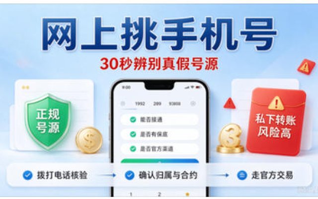 网上挑选手机号,30 秒快速辨别真假号源,避免踩坑 网上挑选手机号,30 秒快速辨别真假号源,避免踩坑